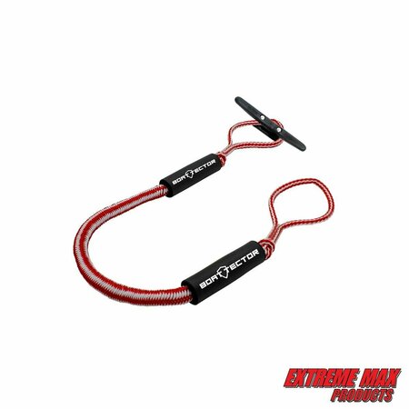 EXTREME MAX Extreme Max 3006.3086 BoatTector Bungee Dock Line Value 2-Pack - 8', Red/White 3006.3086